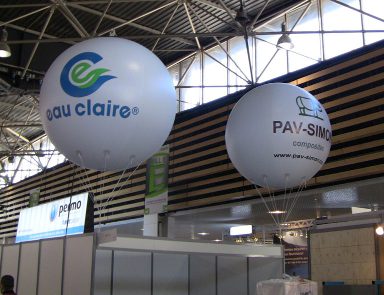 ballon-publicitaire-helium-pollutec-eau-vive-pav-simon